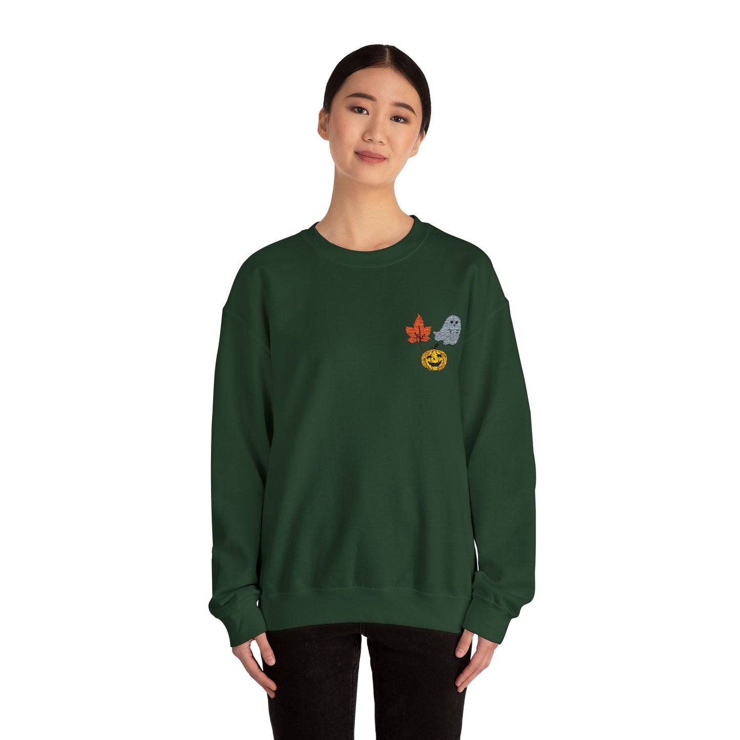 Embroidered Fall Vibes Crewneck Sweatshirt
