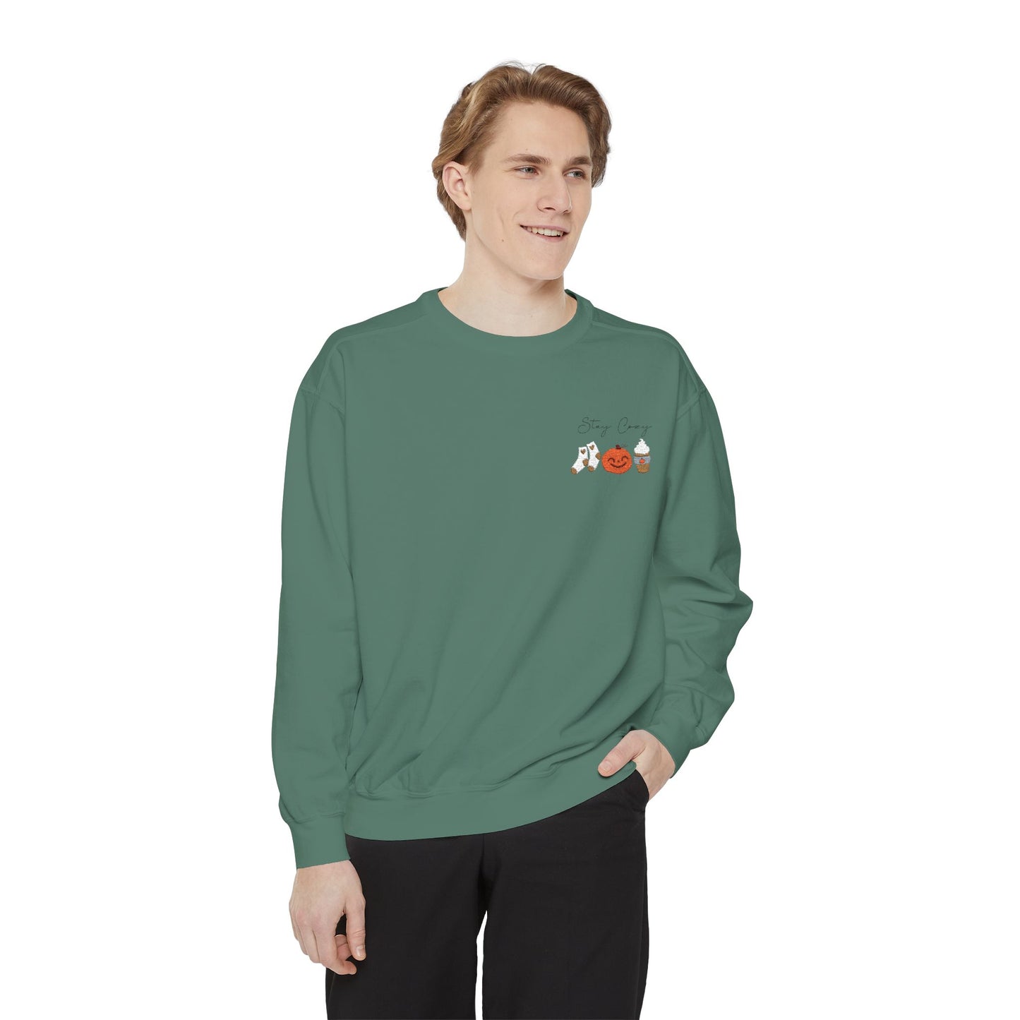 Stay Cozy Fall Embroidered Sweatshirt