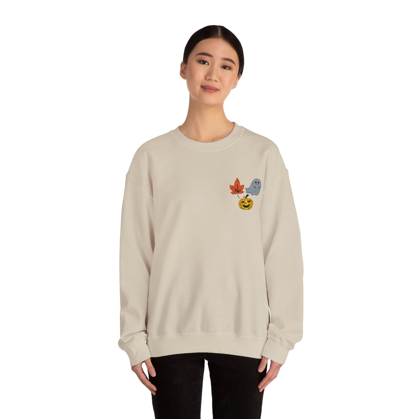 Embroidered Fall Vibes Crewneck Sweatshirt