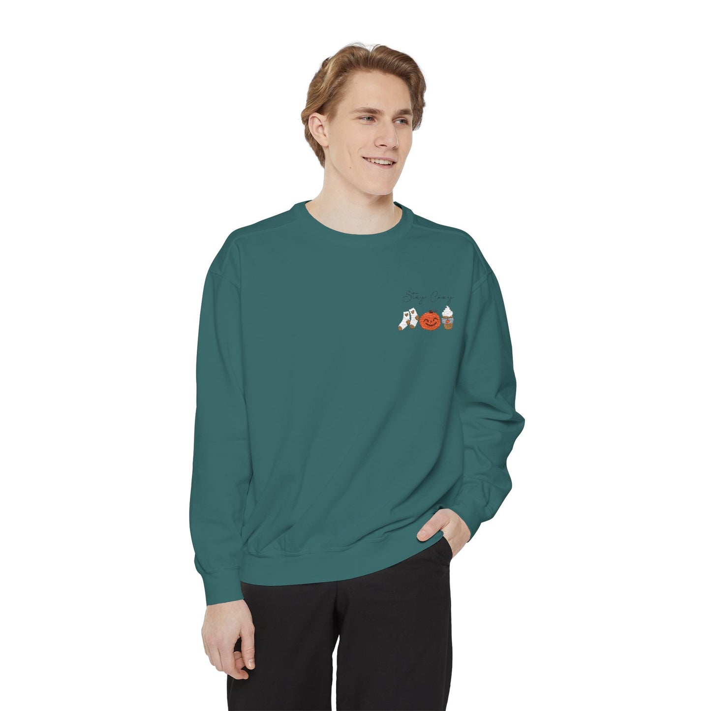 Stay Cozy Fall Embroidered Sweatshirt