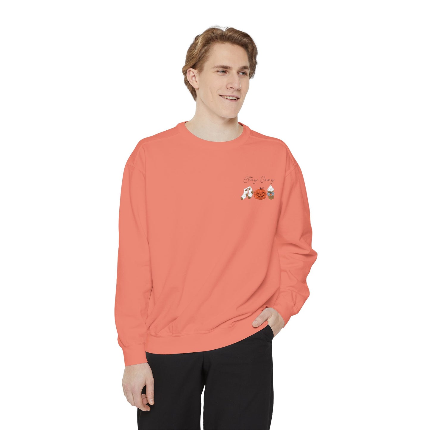 Stay Cozy Fall Embroidered Sweatshirt