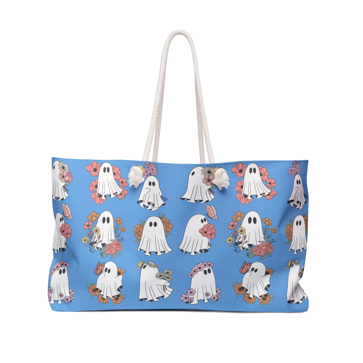 Ghostly Floral Weekender Bag - Perfect for Travel & Halloween