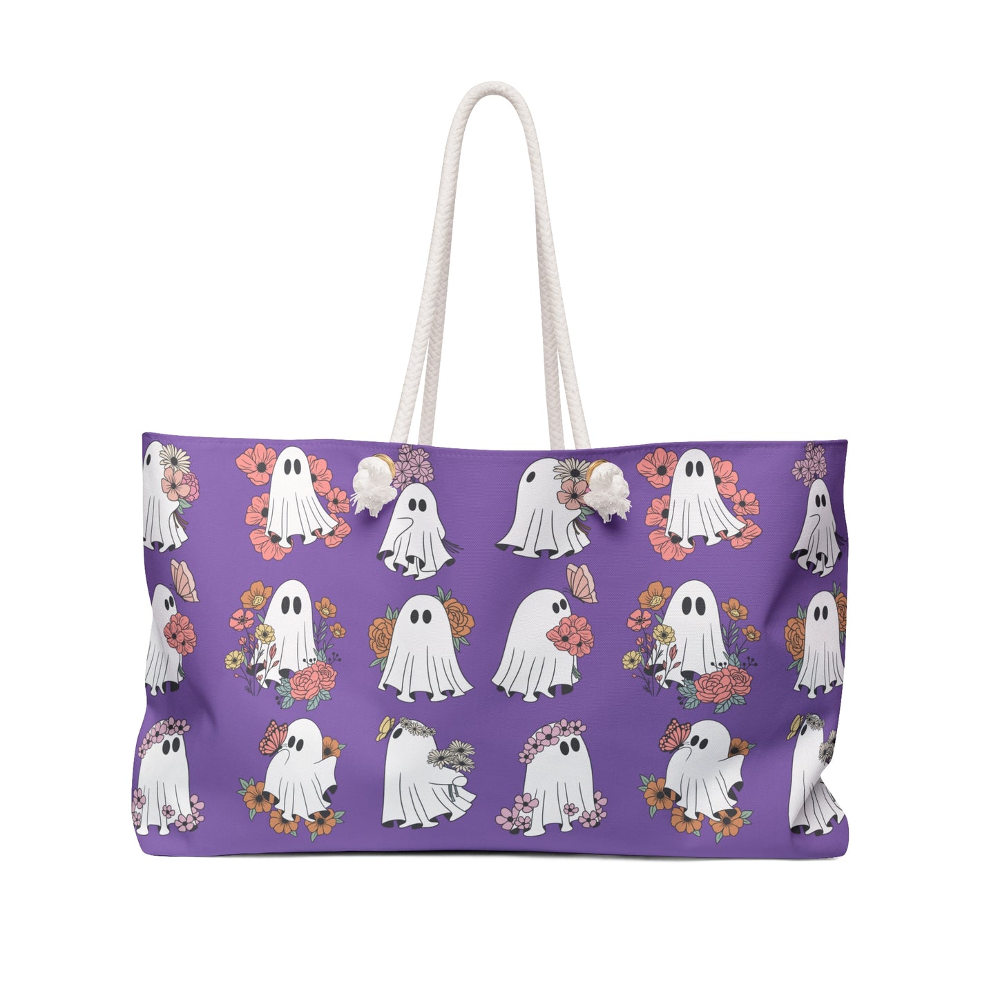 Ghostly Floral Weekender Bag - Perfect for Travel & Halloween