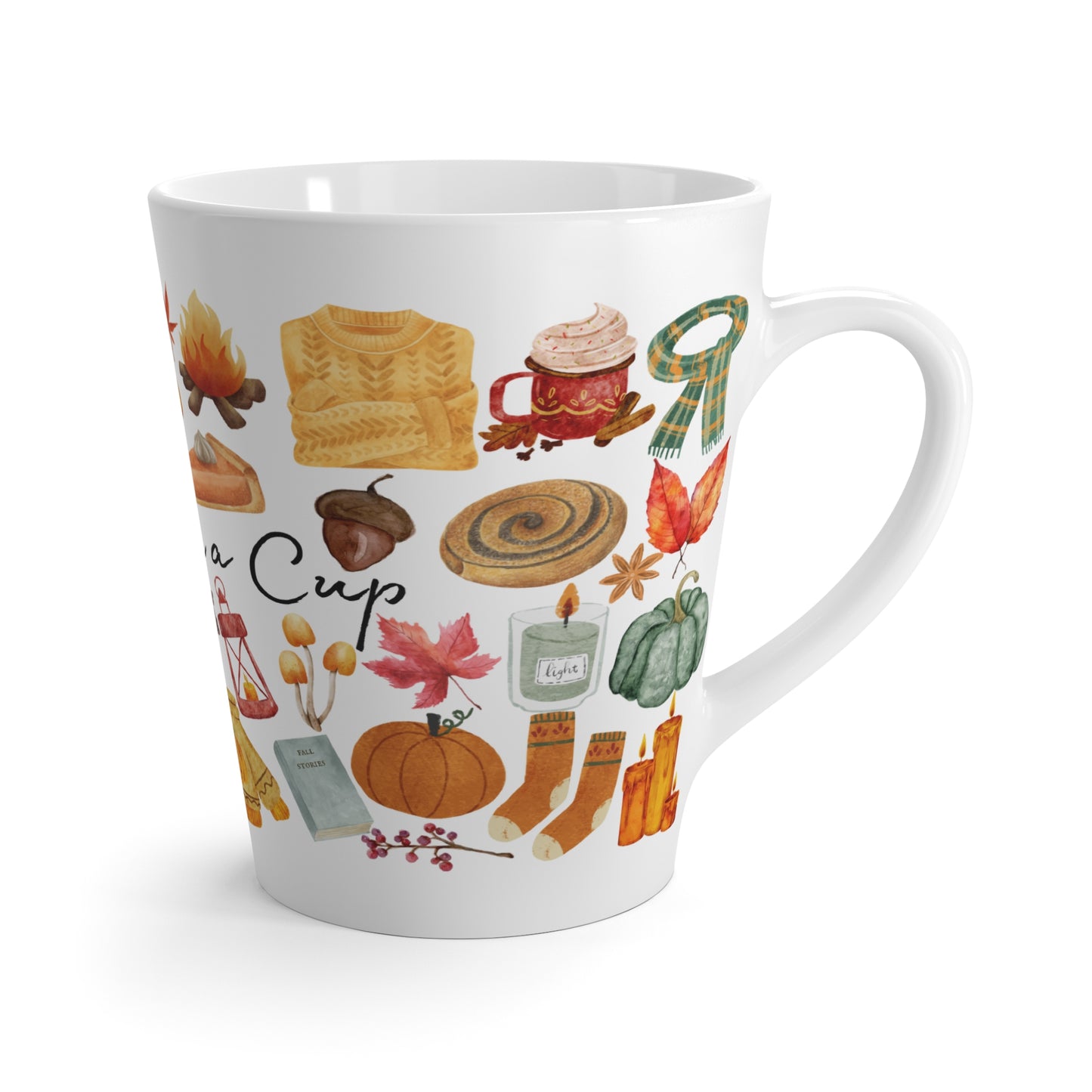 Autumn in a Cup Latte Mug - Cozy Fall Vibes for Hot Beverages