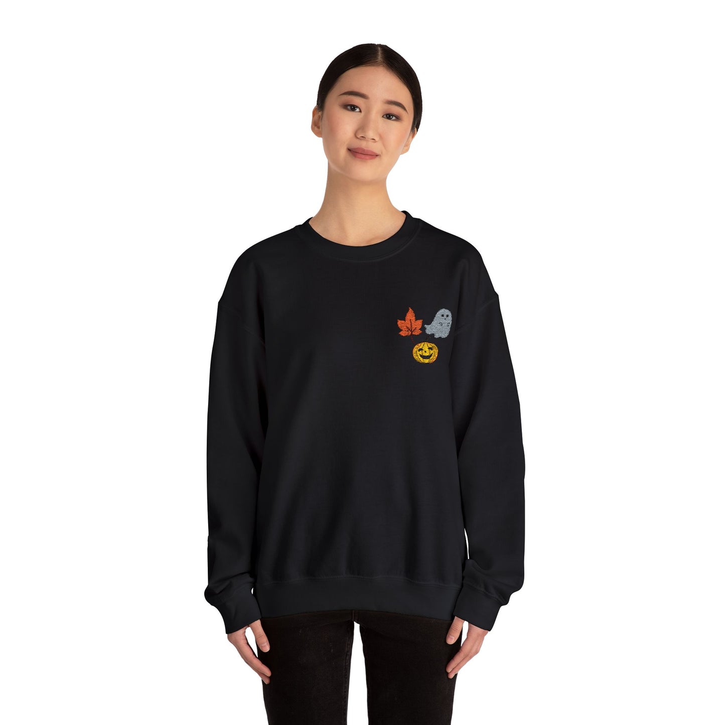 Embroidered Fall Vibes Crewneck Sweatshirt