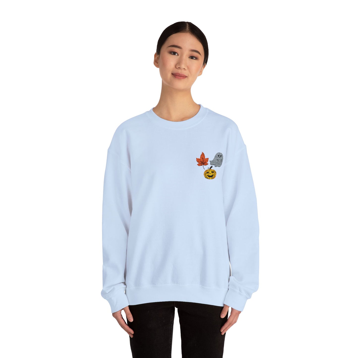 Embroidered Fall Vibes Crewneck Sweatshirt