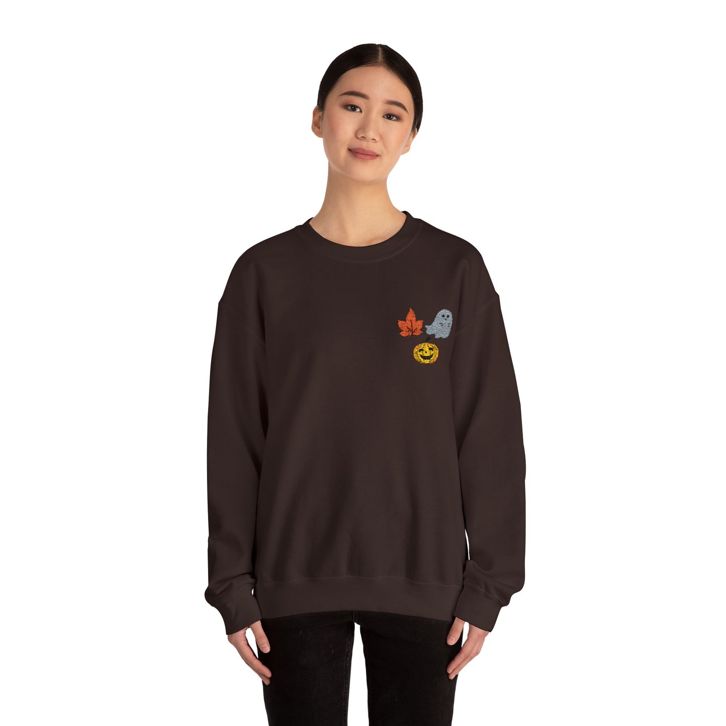 Embroidered Fall Vibes Crewneck Sweatshirt
