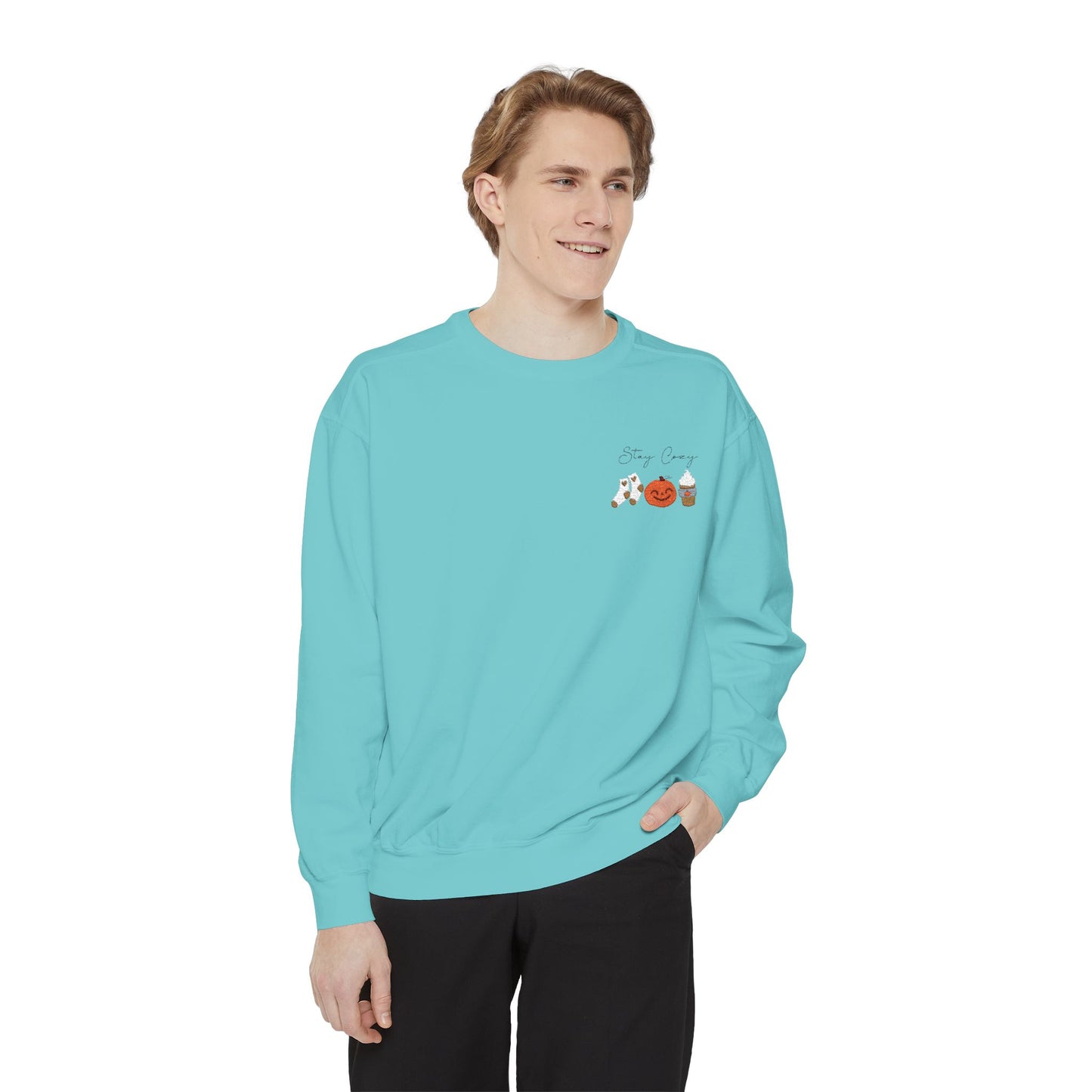 Stay Cozy Fall Embroidered Sweatshirt