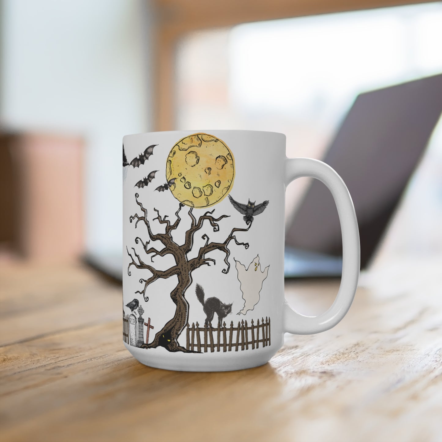 All Hallows Eve Mug - 15oz Spooky Halloween Design