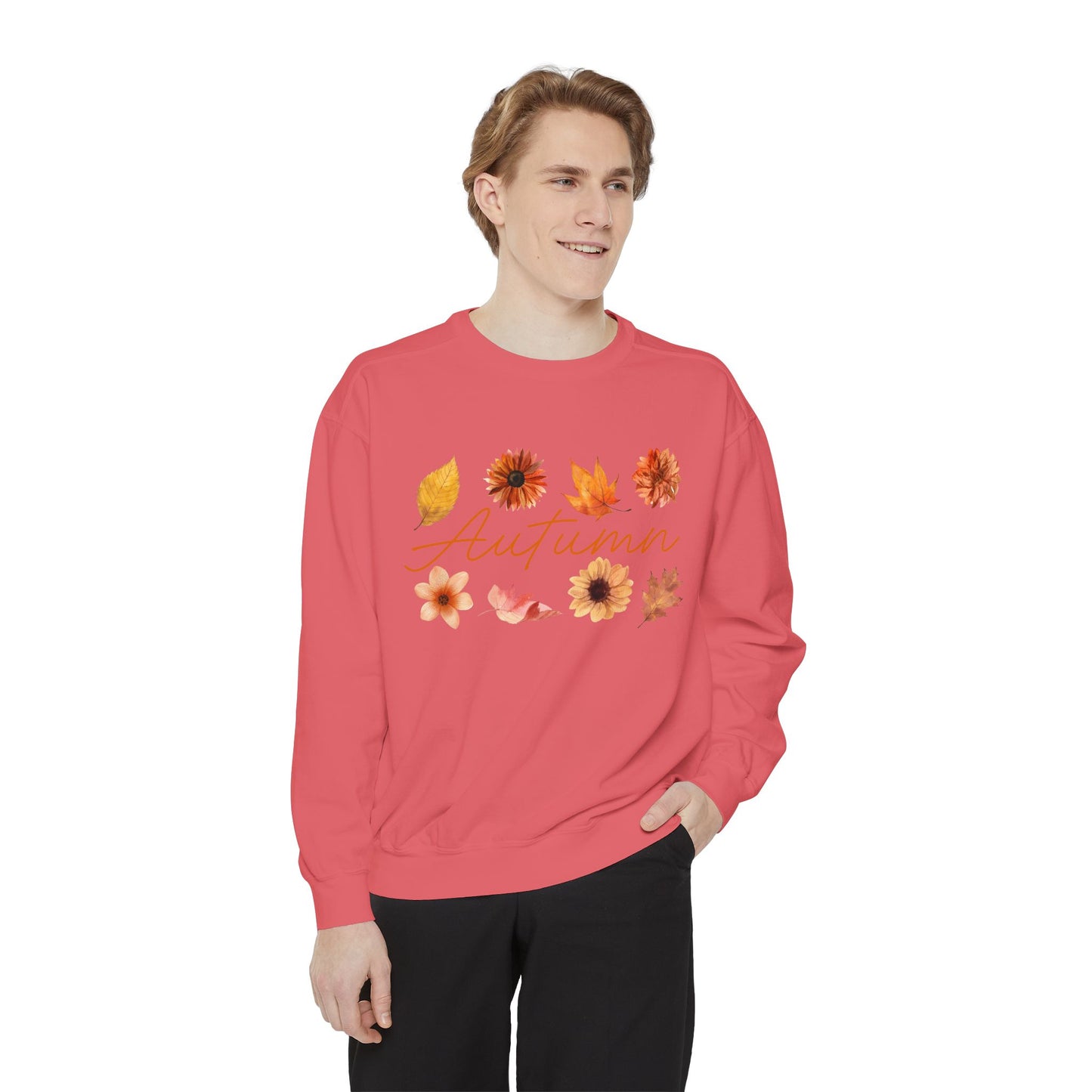 Autumn Floral Unisex Sweatshirt, Cozy Fall Apparel, Perfect for Thanksgiving, Gift Idea for Her or Him, Casual Layering