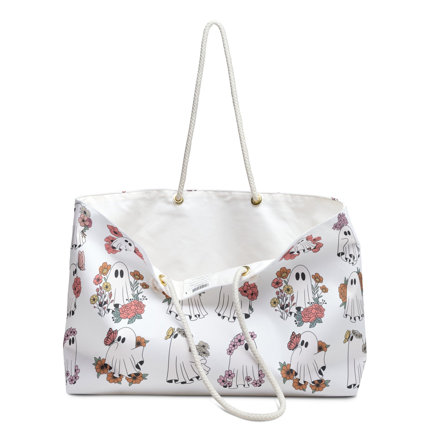 Ghostly Floral Weekender Bag - Perfect for Travel & Halloween