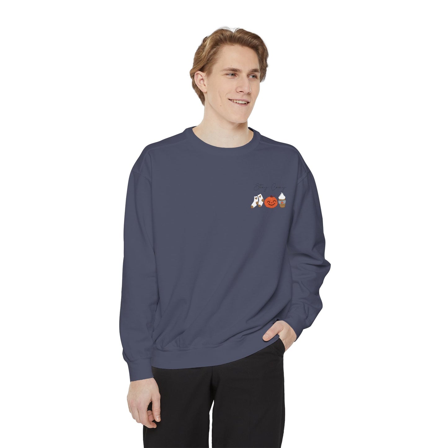 Stay Cozy Fall Embroidered Sweatshirt