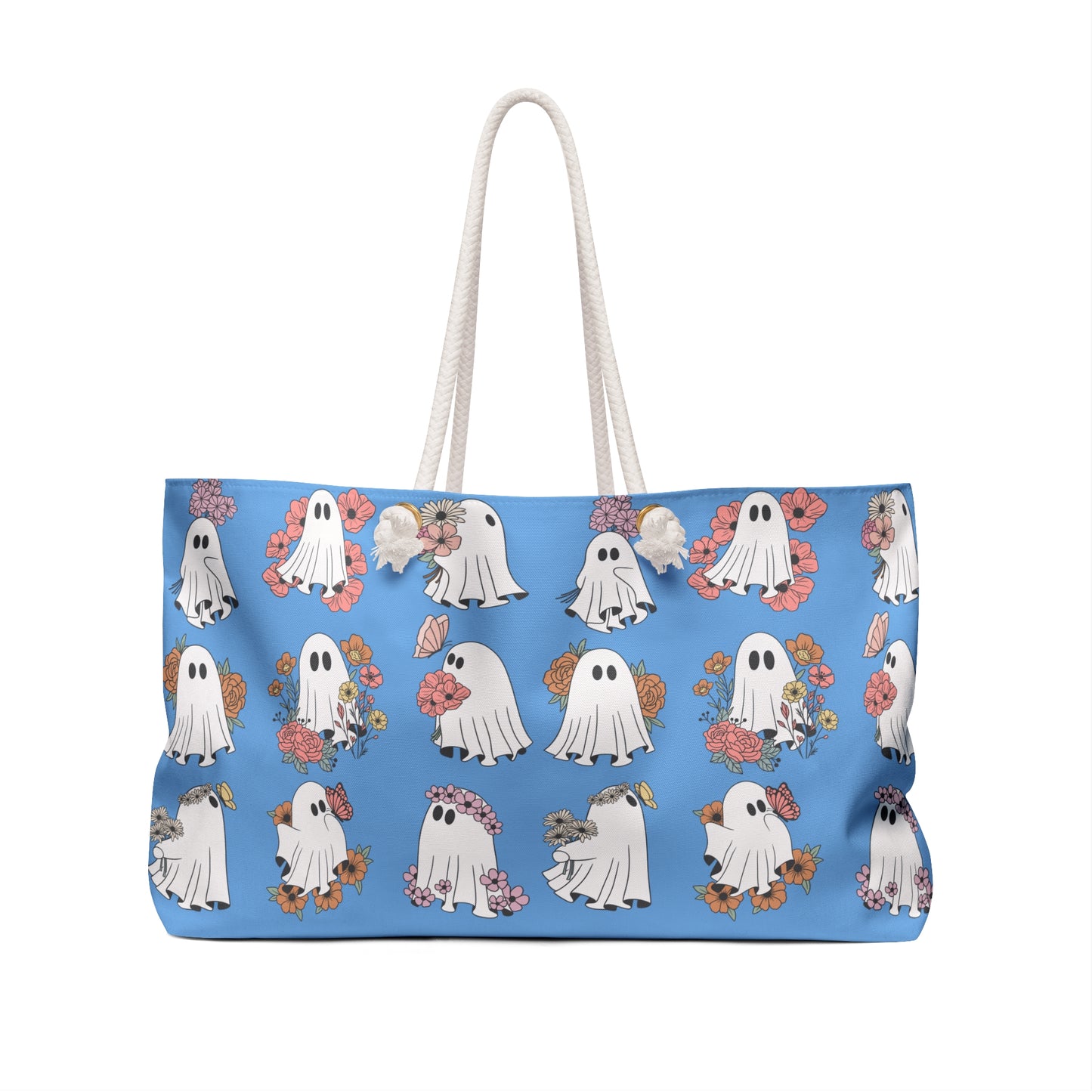 Ghostly Floral Weekender Bag - Perfect for Travel & Halloween