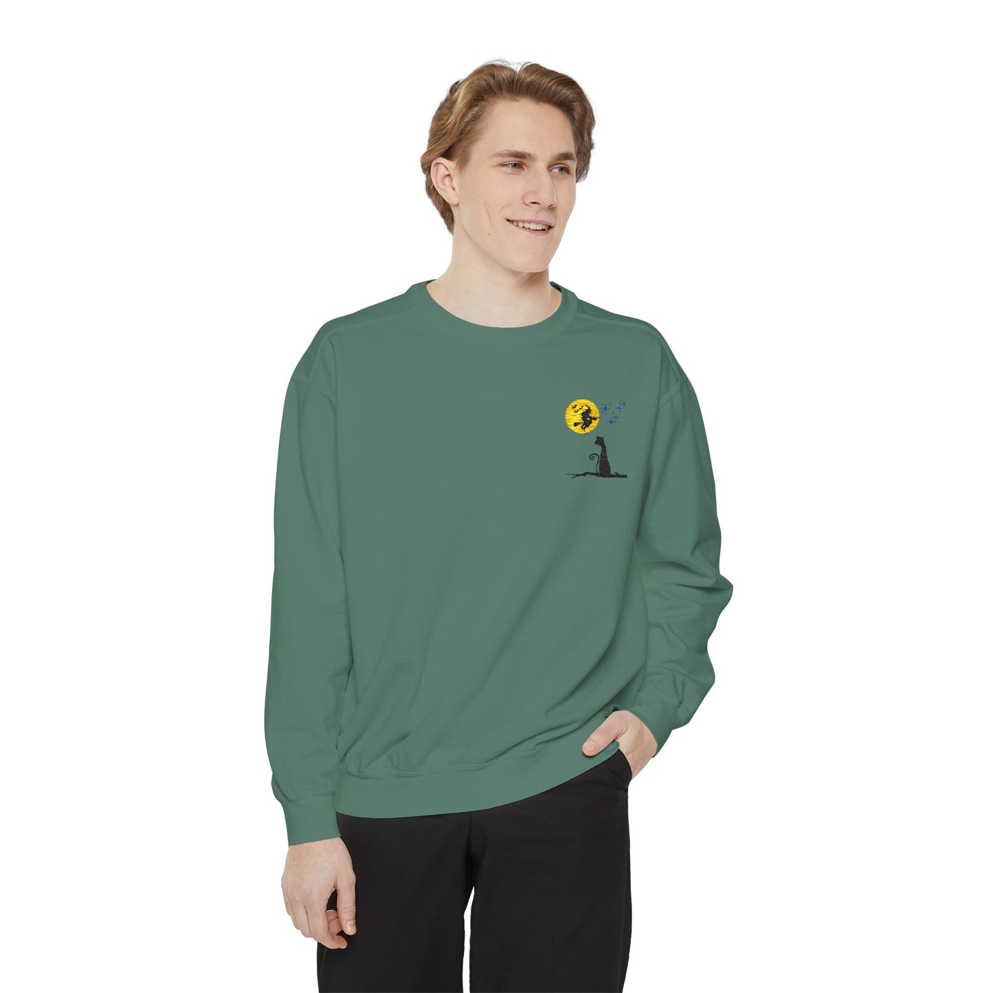 Embroidered Witchy Moonlit Sky Sweatshirt