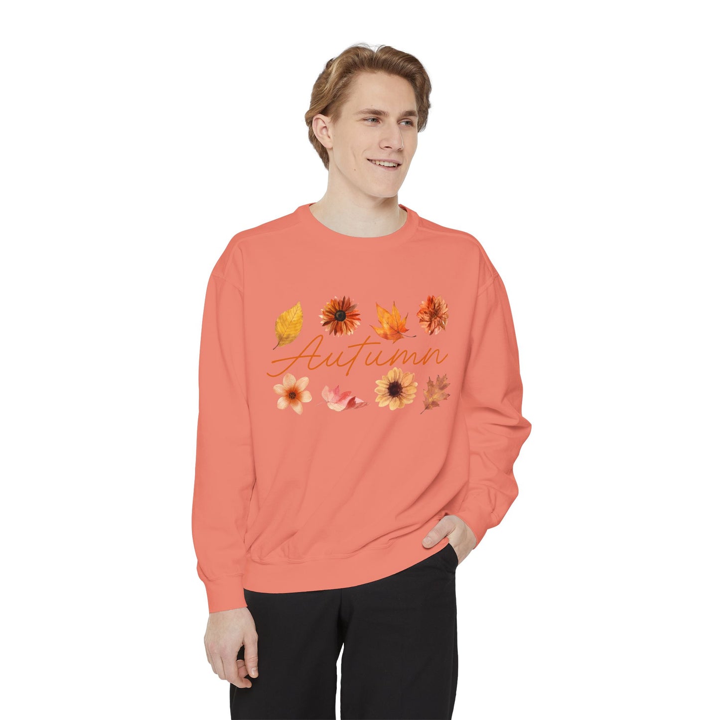 Autumn Floral Unisex Sweatshirt, Cozy Fall Apparel, Perfect for Thanksgiving, Gift Idea for Her or Him, Casual Layering
