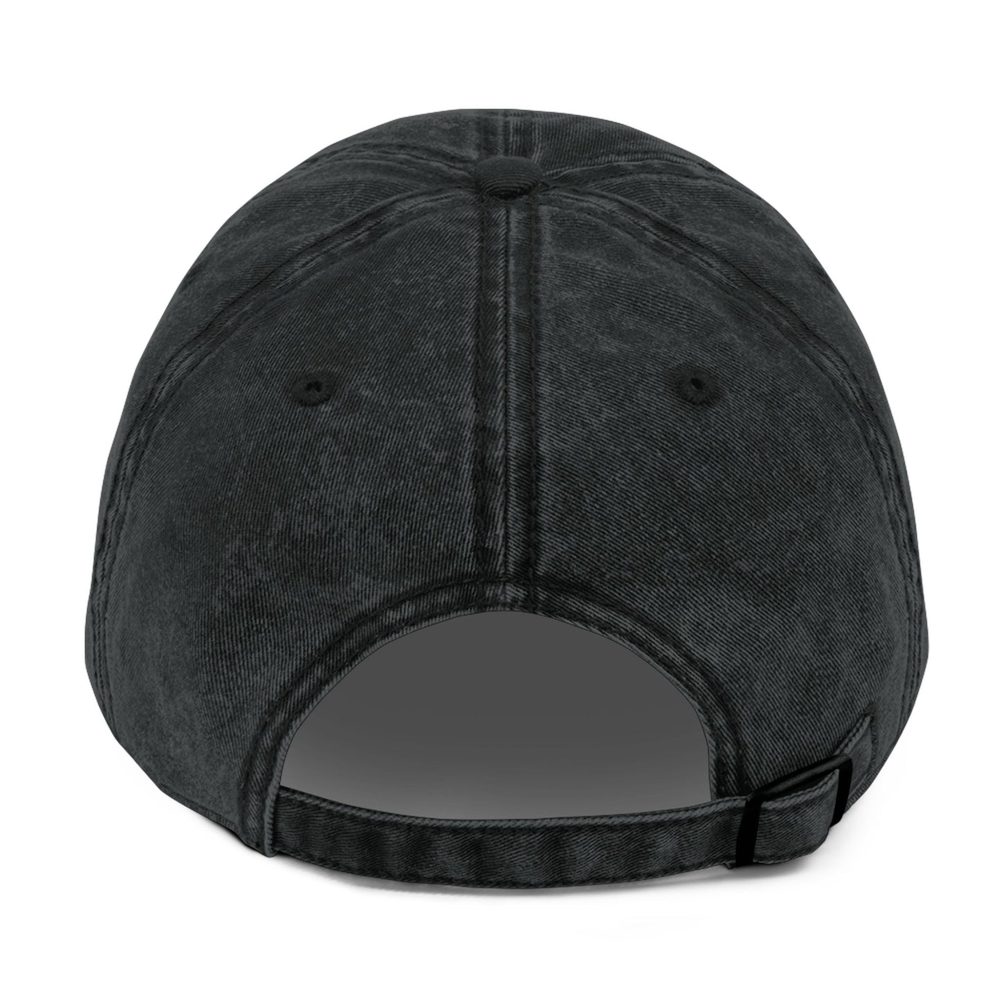 Embroidered Vintage Cap - Crescent Moon and Bats Design