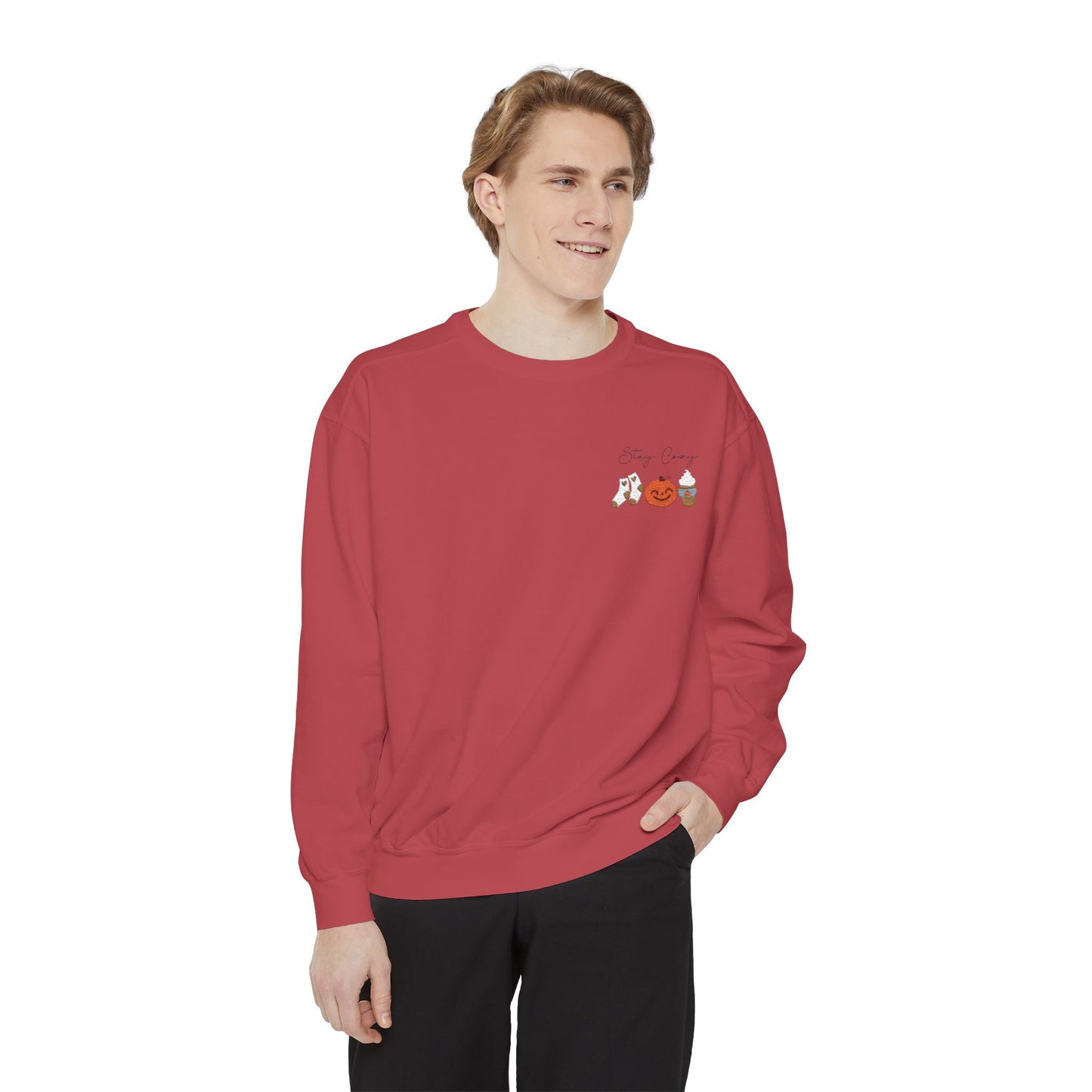 Stay Cozy Fall Embroidered Sweatshirt