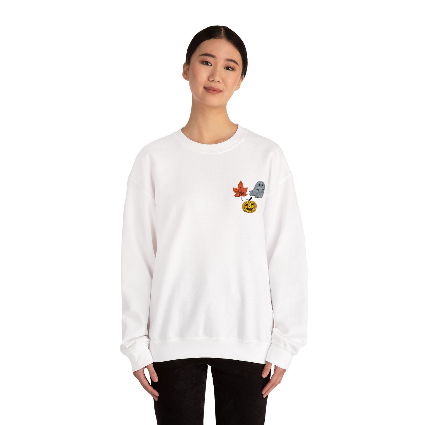 Embroidered Fall Vibes Crewneck Sweatshirt