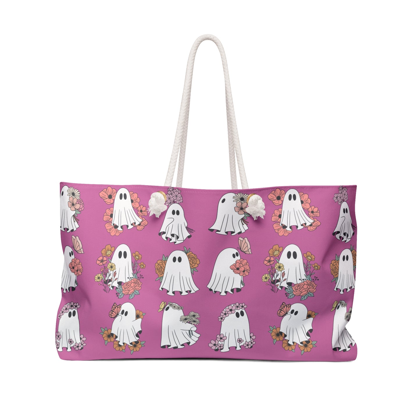 Ghostly Floral Weekender Bag - Perfect for Travel & Halloween