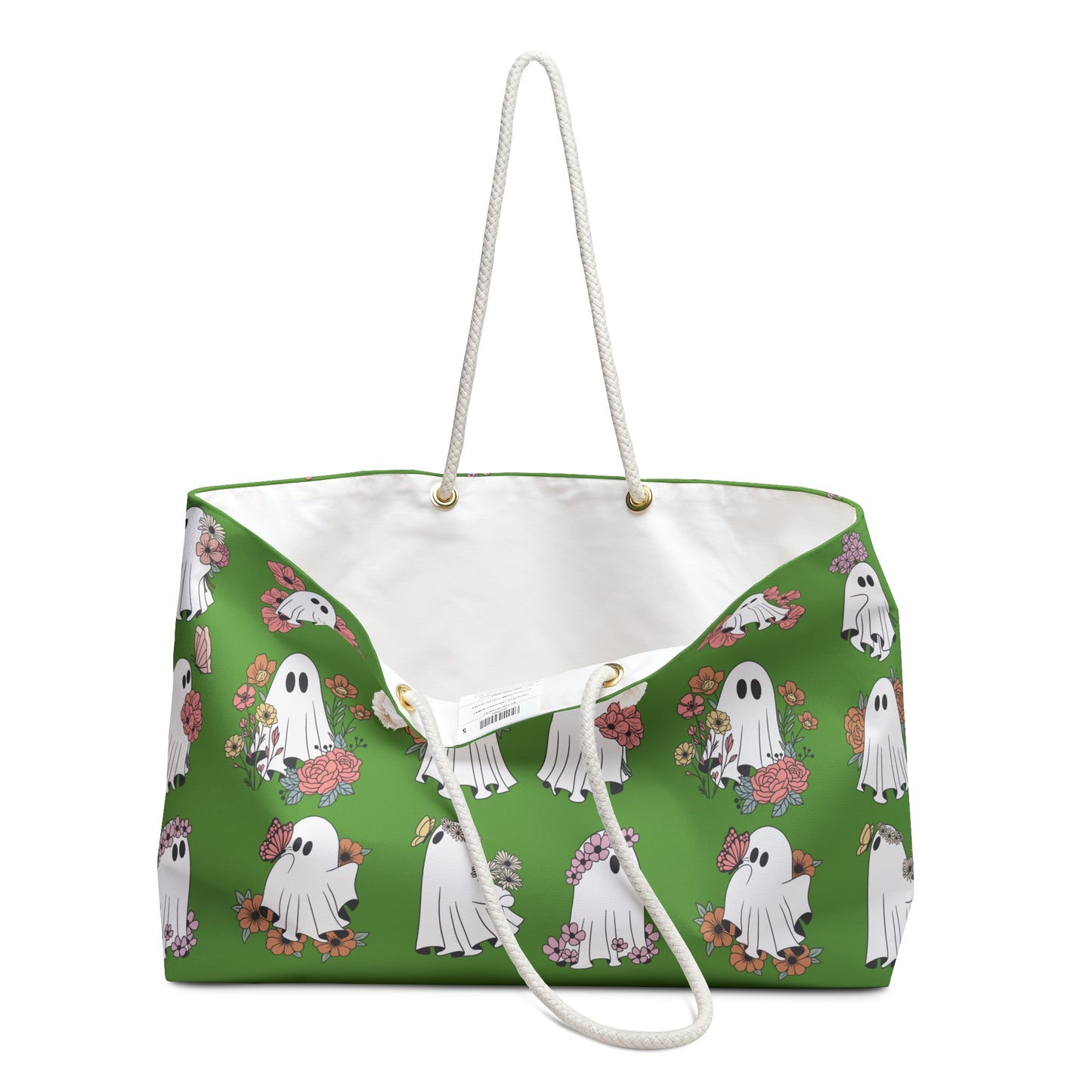 Ghostly Floral Weekender Bag - Perfect for Travel & Halloween