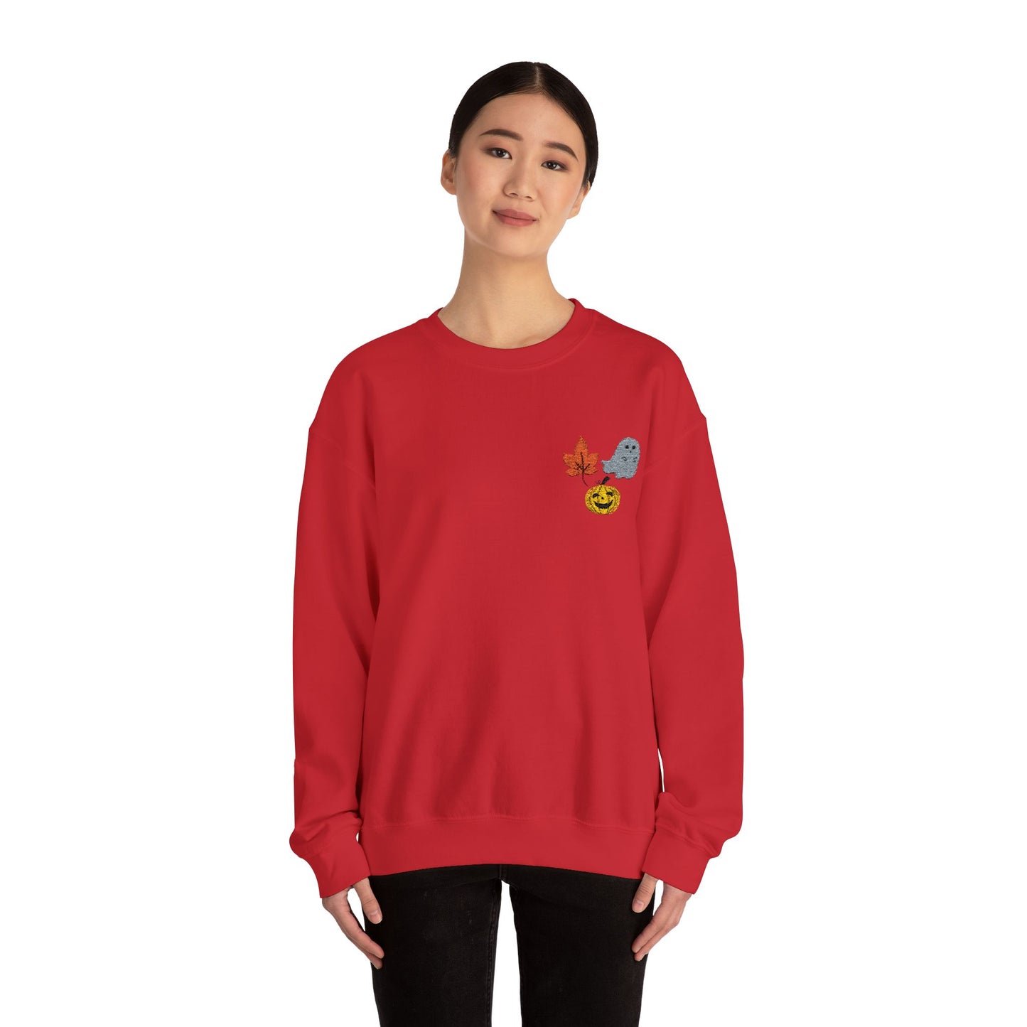 Embroidered Fall Vibes Crewneck Sweatshirt