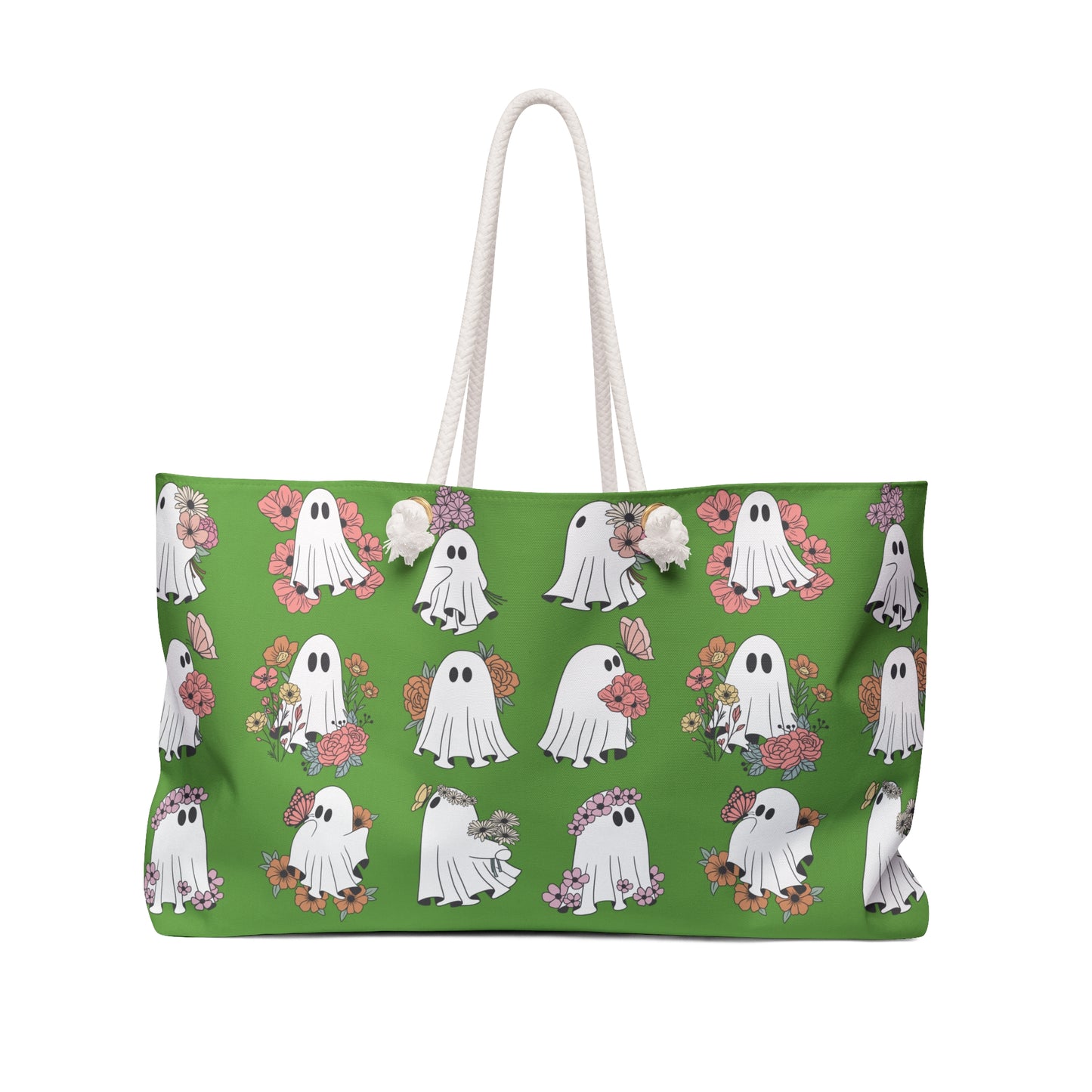 Ghostly Floral Weekender Bag - Perfect for Travel & Halloween