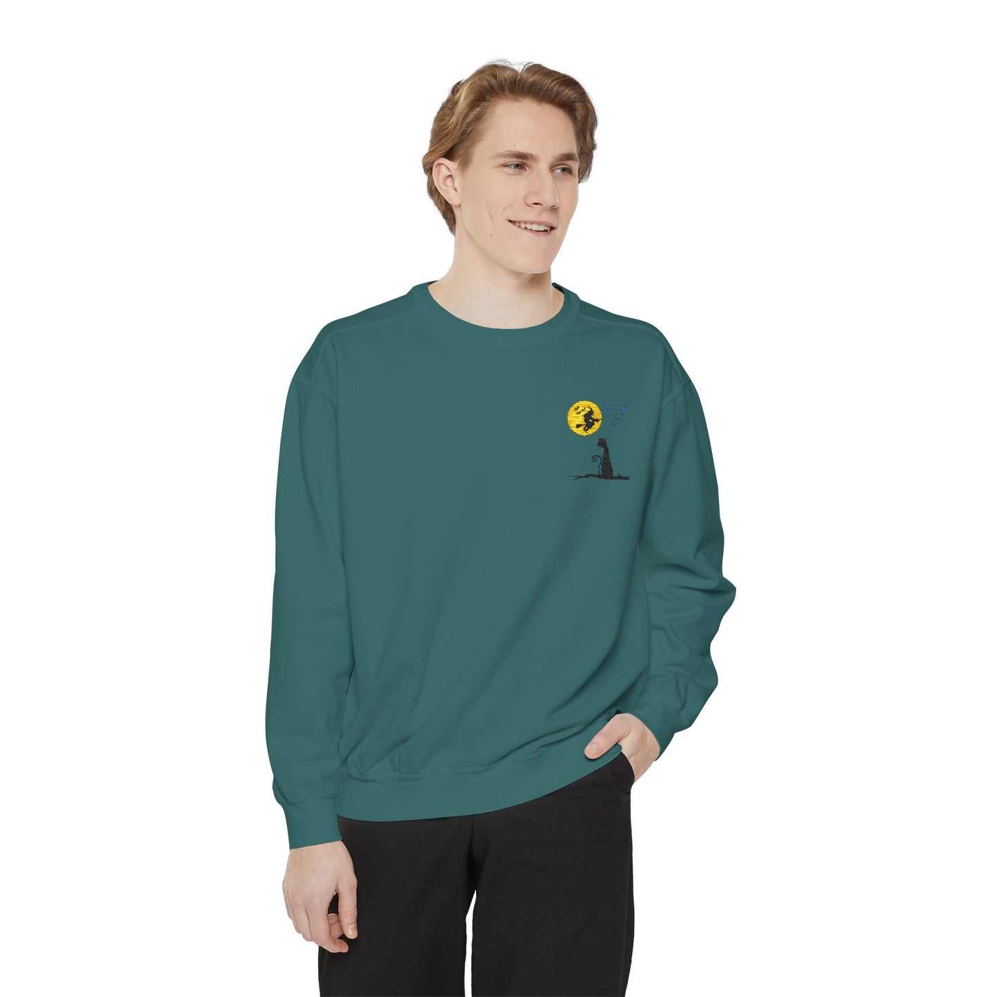 Embroidered Witchy Moonlit Sky Sweatshirt