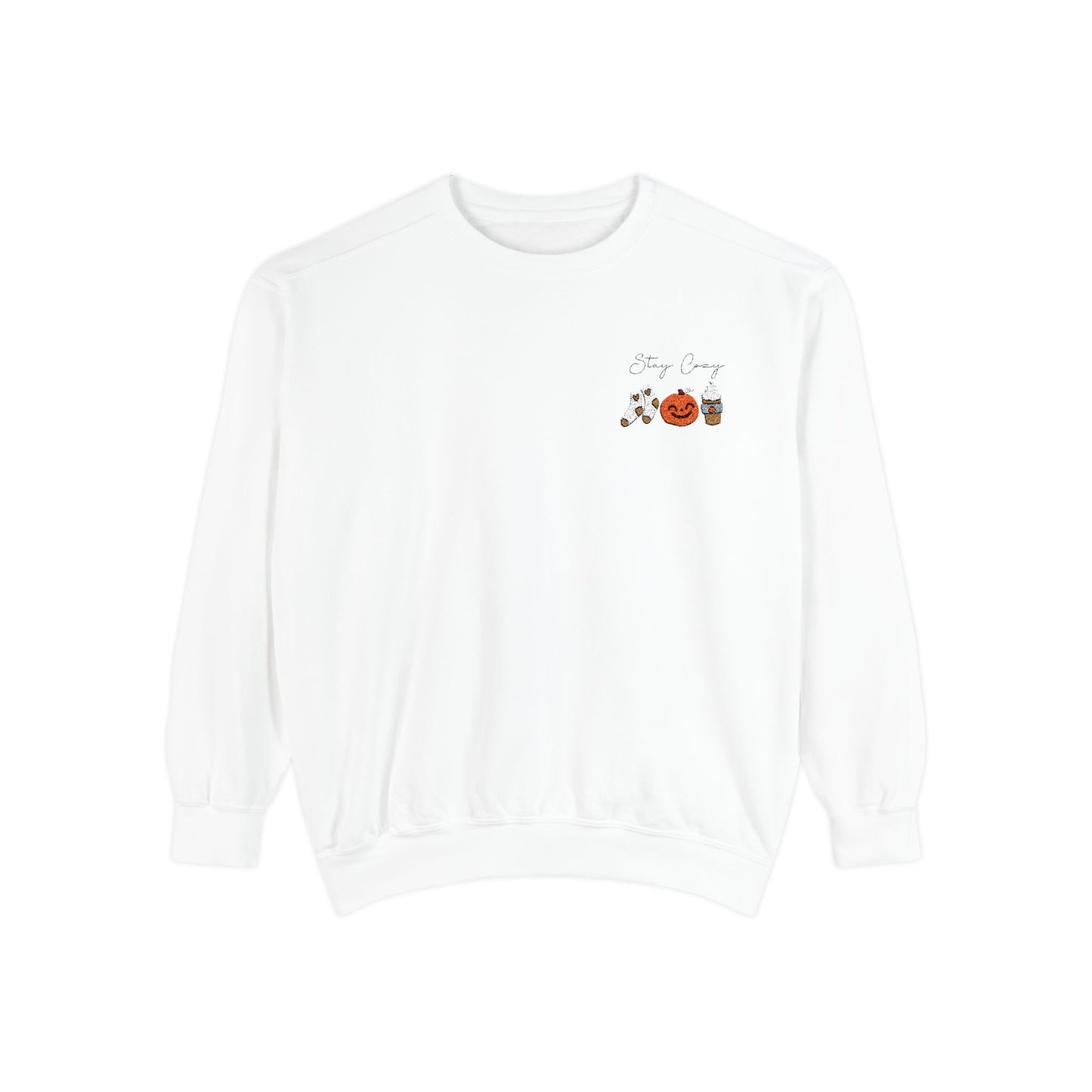 Stay Cozy Fall Embroidered Sweatshirt