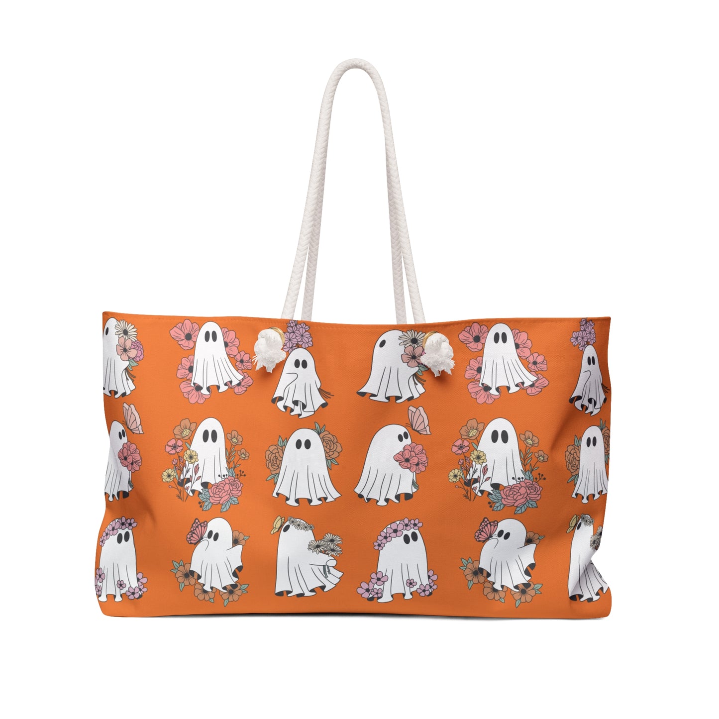 Ghostly Floral Weekender Bag - Perfect for Travel & Halloween