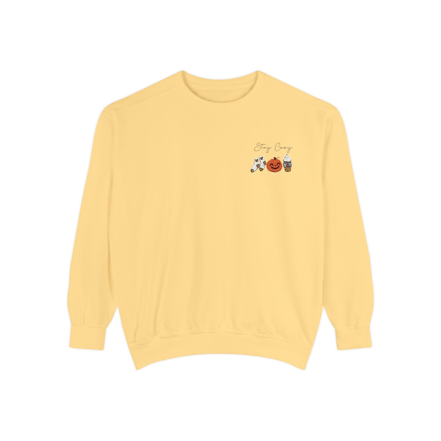 Stay Cozy Fall Embroidered Sweatshirt