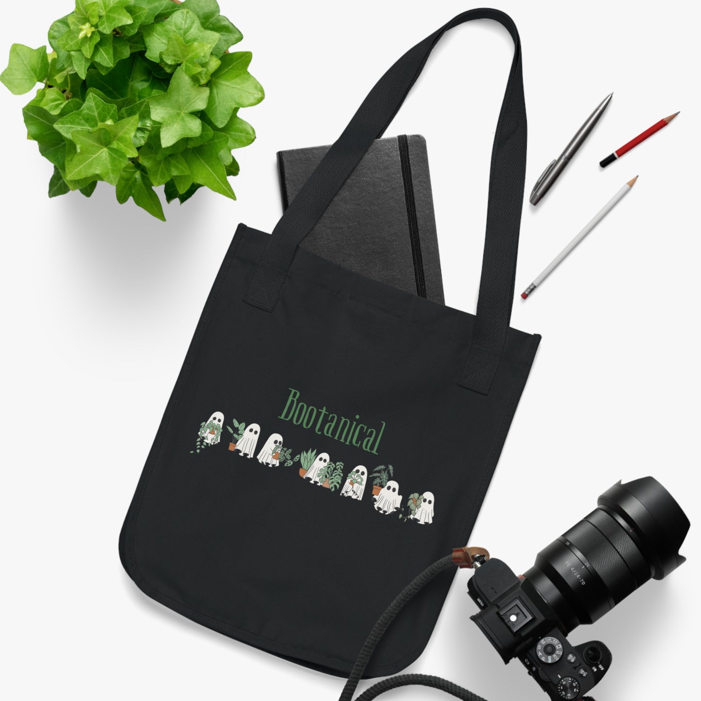 Bootanical Organic Canvas Tote Bag- A Spooky and Sustainable Carry All