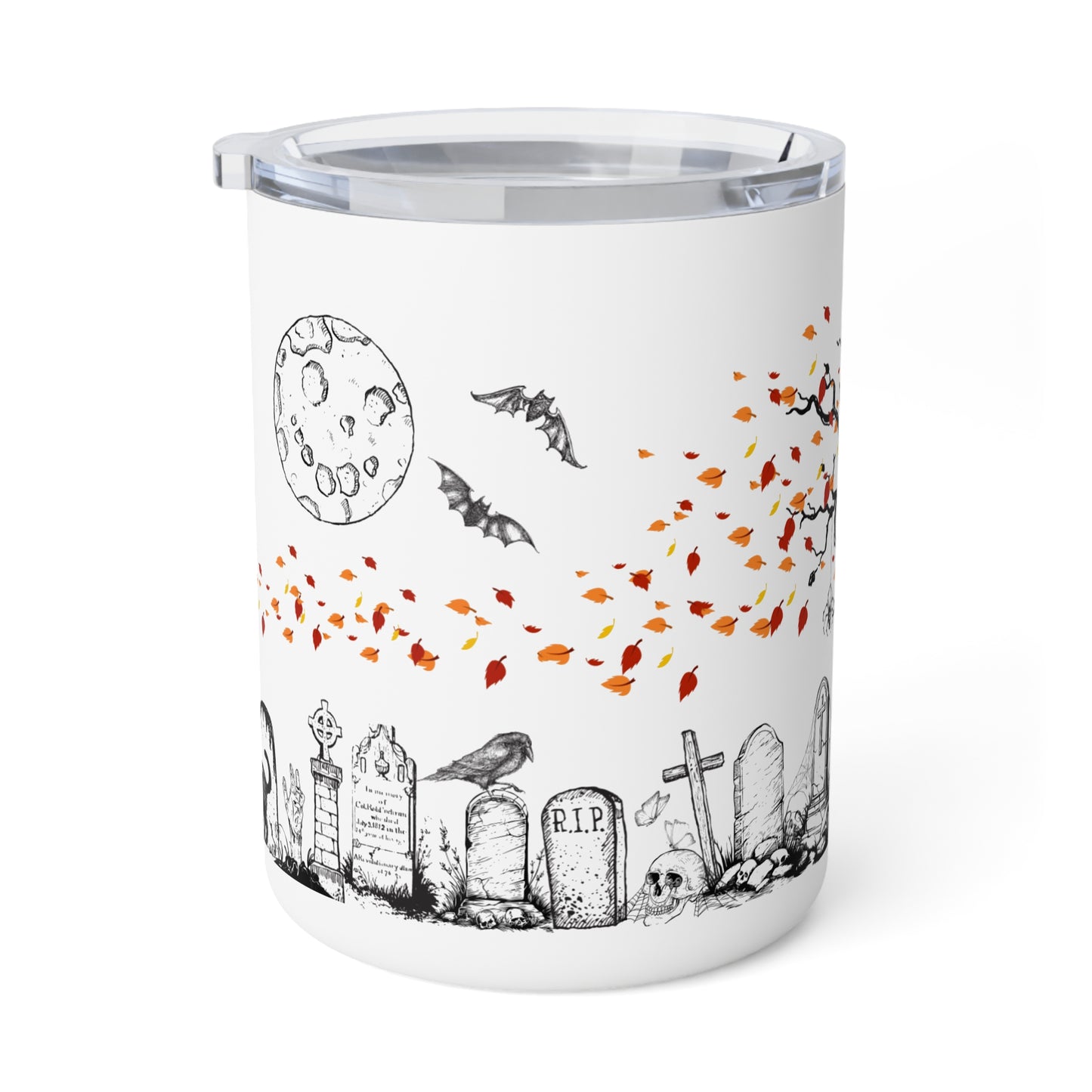 Midnight at the Cemetery Coffee Mug - 10oz, Perfect for Fall Celebrations