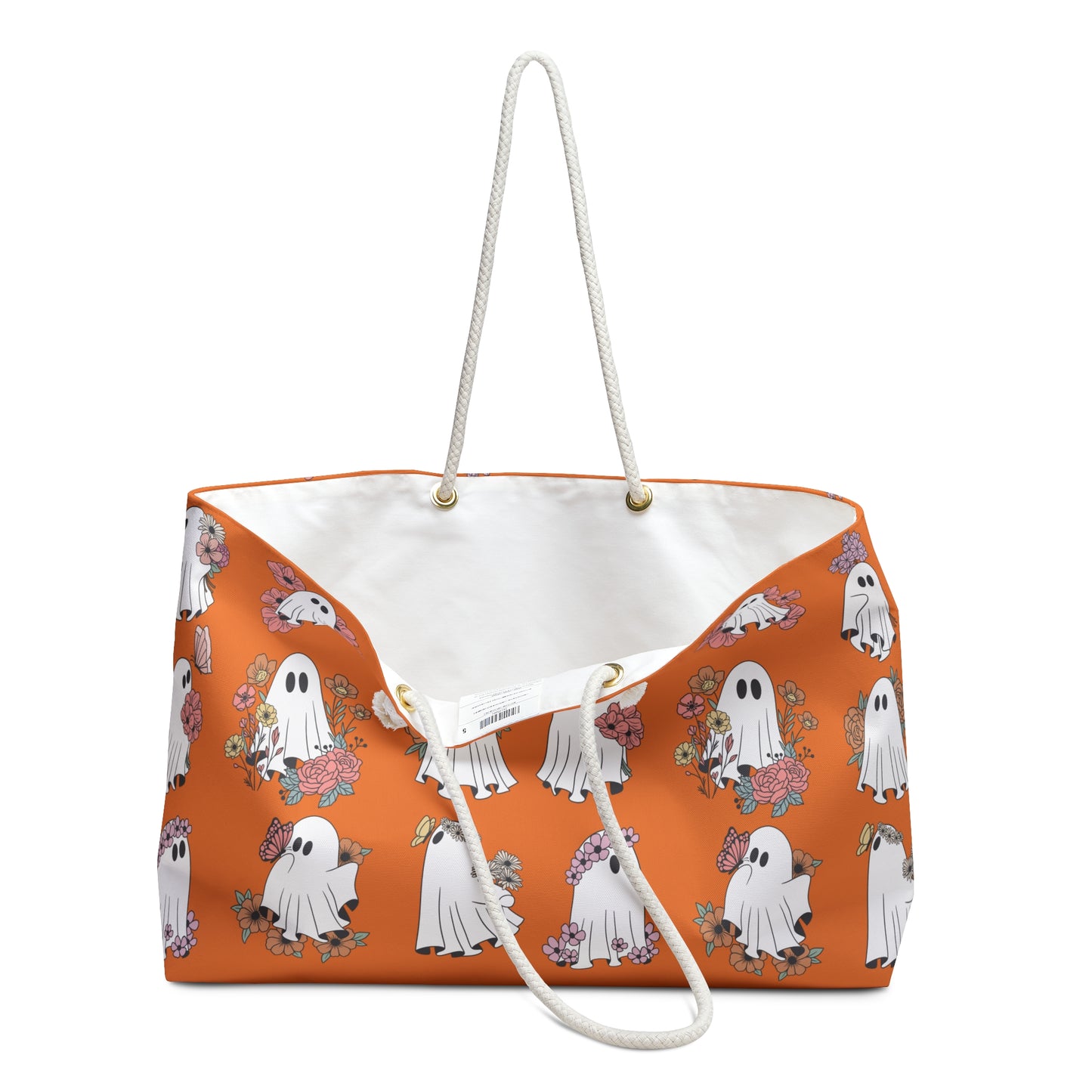 Ghostly Floral Weekender Bag - Perfect for Travel & Halloween