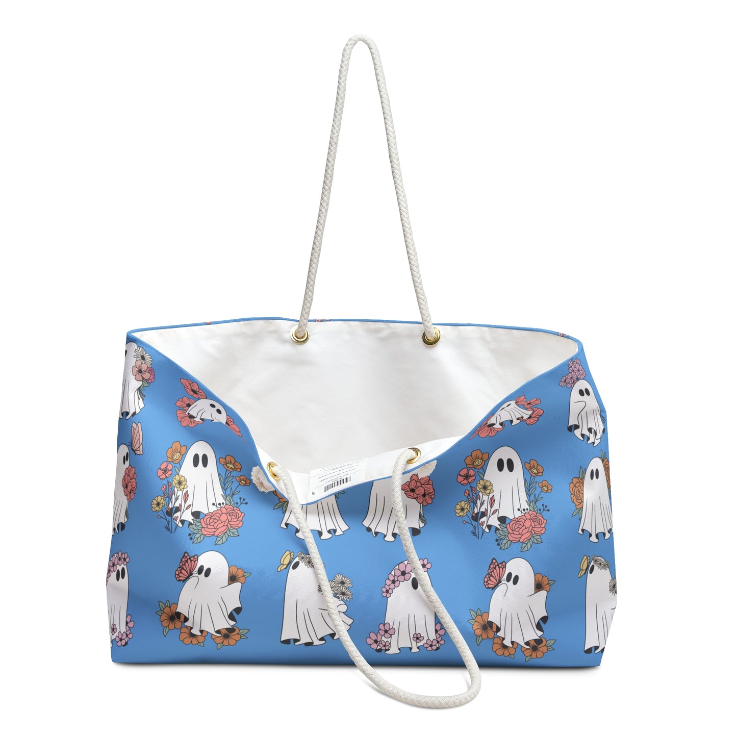 Ghostly Floral Weekender Bag - Perfect for Travel & Halloween