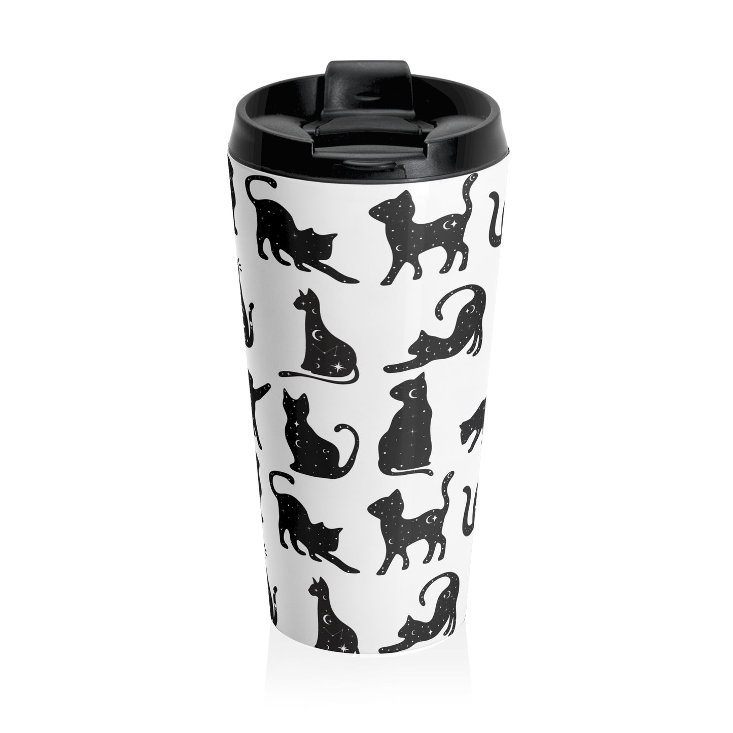 Whimsical Cat Travel Mug | Perfect for Cat Lovers, Animal Enthusiasts, Gift for Pet Owners, Travel Accessory, Coffee Mug
