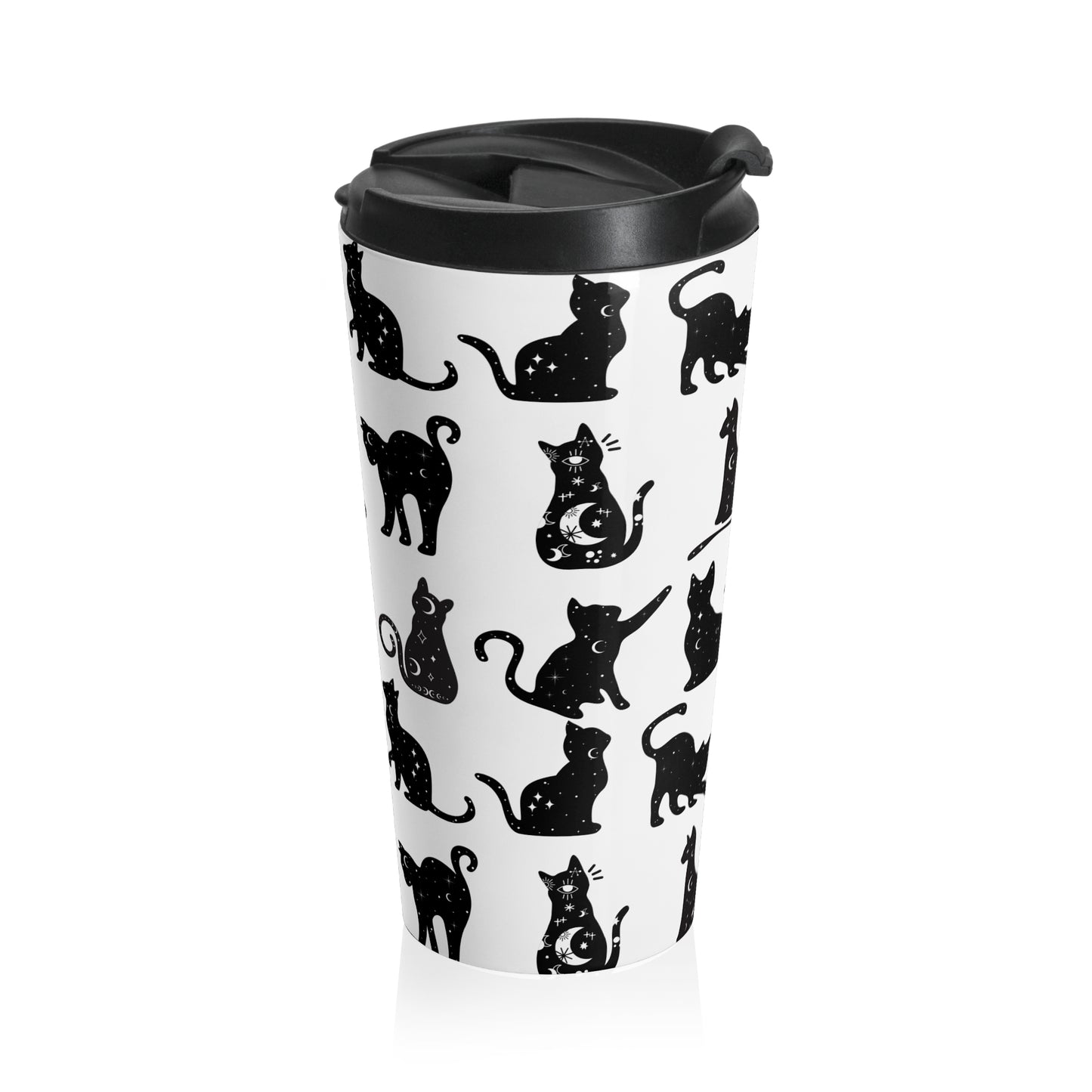 Whimsical Cat Travel Mug | Perfect for Cat Lovers, Animal Enthusiasts, Gift for Pet Owners, Travel Accessory, Coffee Mug