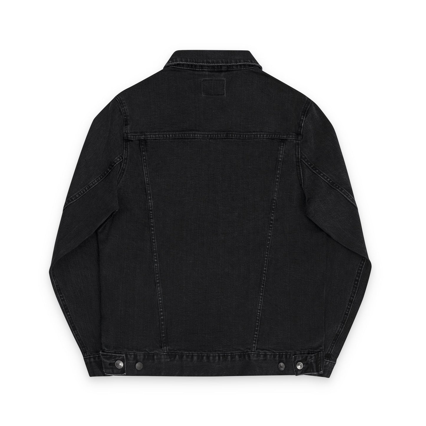 Denim Jacket - Autumn Ghost Boo Embroidered Unisex Outerwear