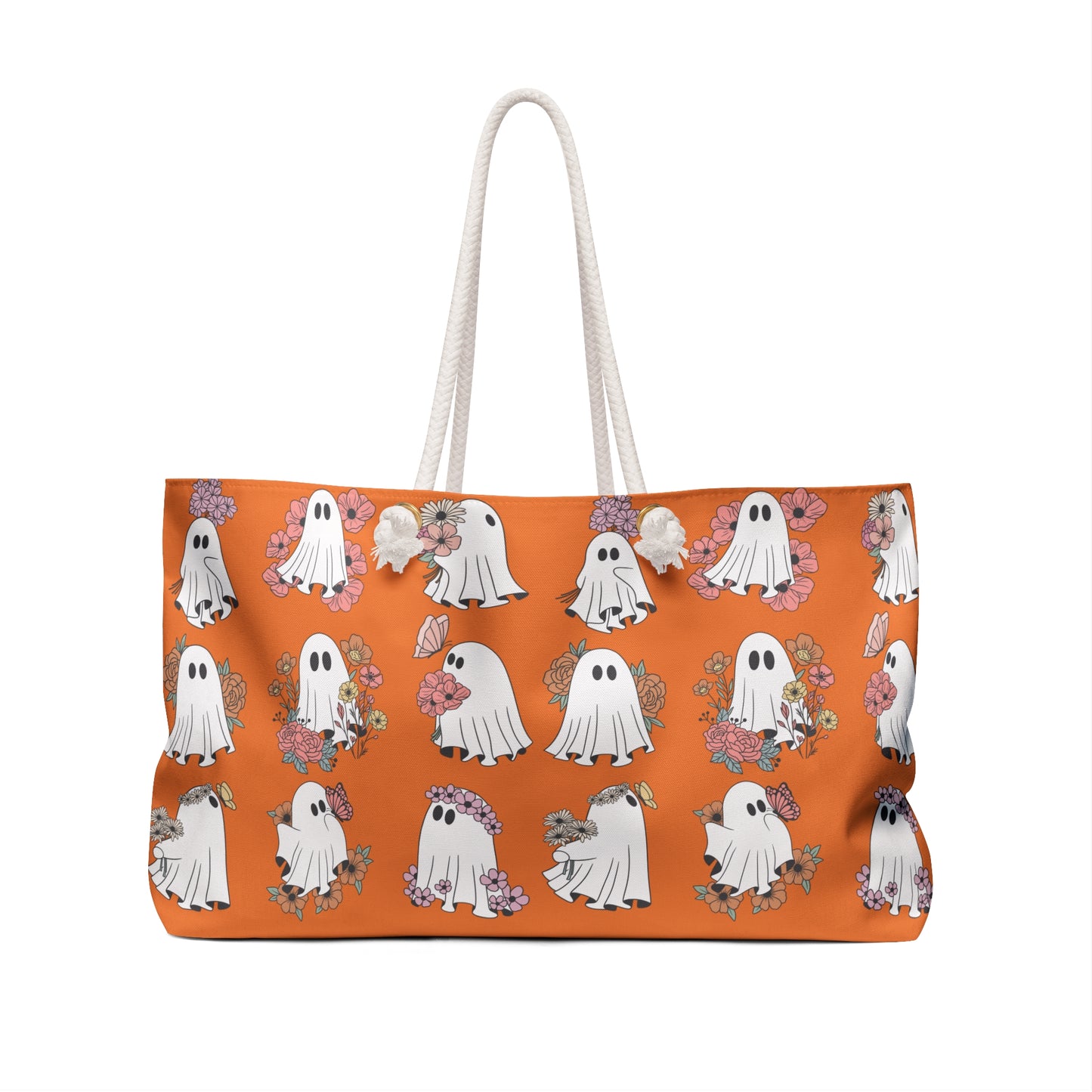 Ghostly Floral Weekender Bag - Perfect for Travel & Halloween