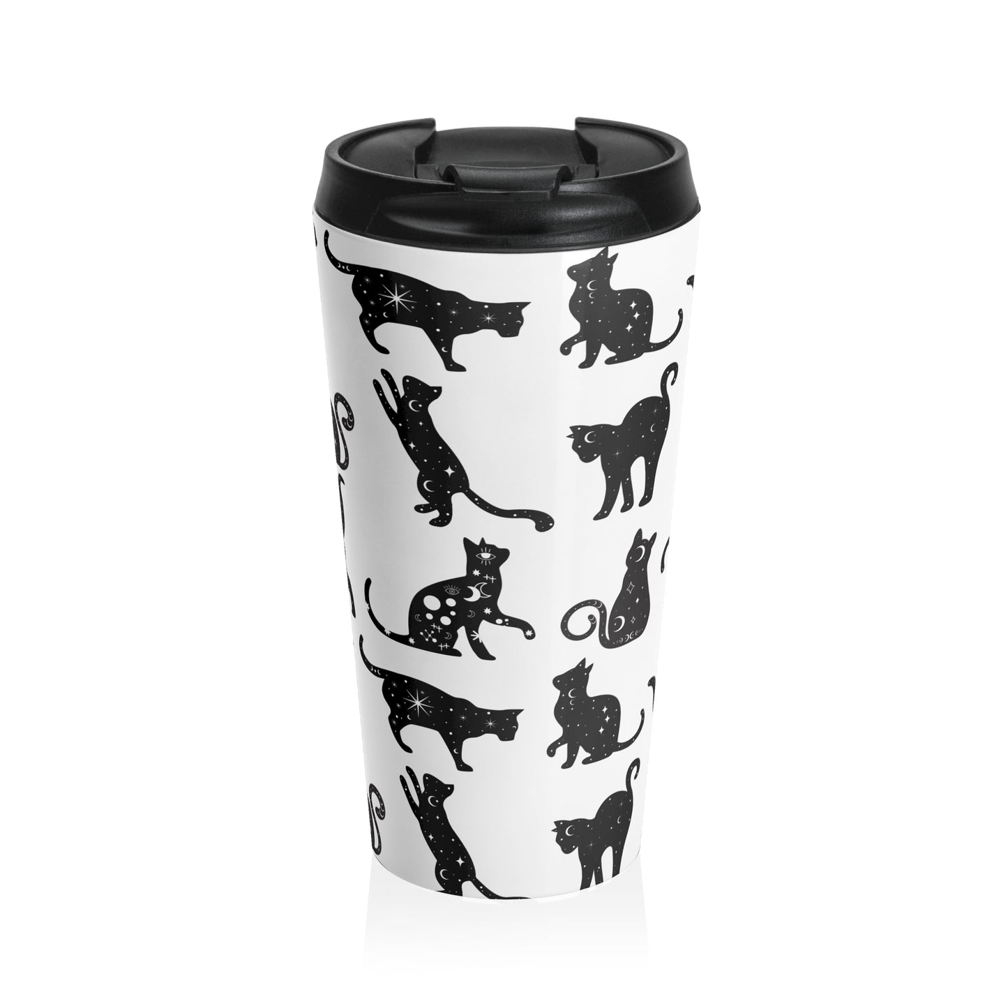 Whimsical Cat Travel Mug | Perfect for Cat Lovers, Animal Enthusiasts, Gift for Pet Owners, Travel Accessory, Coffee Mug