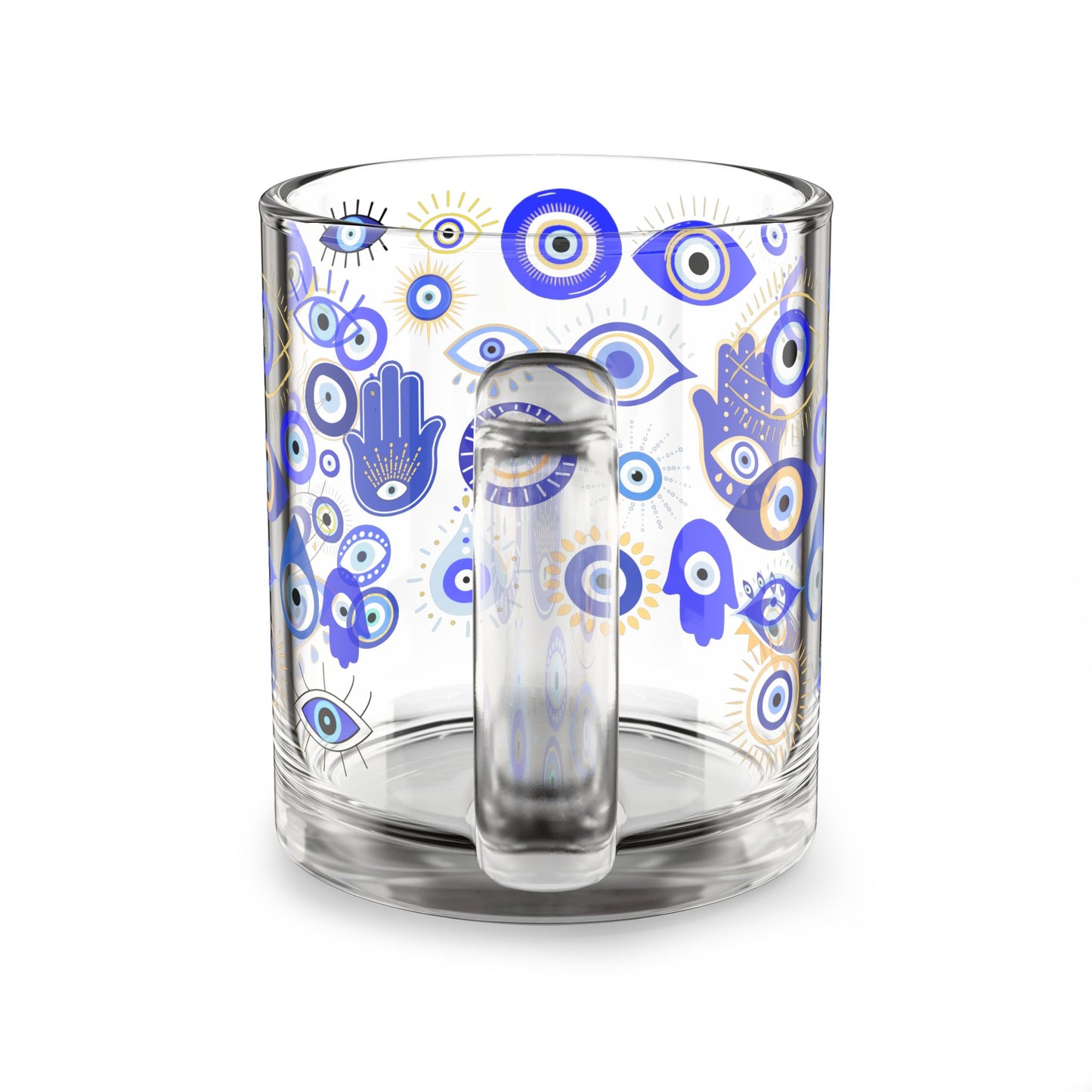 Evil Eye Glass Mug, 10oz
