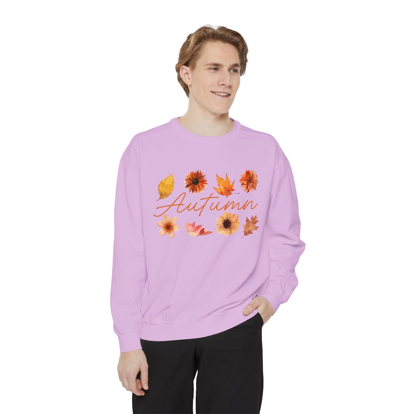 Autumn Floral Unisex Sweatshirt, Cozy Fall Apparel, Perfect for Thanksgiving, Gift Idea for Her or Him, Casual Layering